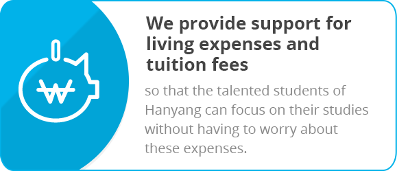 We provide support for living expenses and tuition fees